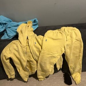 Yellow Hoodie and Sweatpants Set